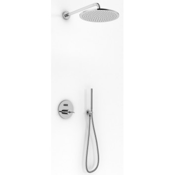 Sprchový set Kohlman Boxine, podomietkový, okrúhla Horná sprcha 20cm, 2 výstupy vody, chróm