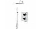 Sprchový set Vema Lys, podomietkový, Batéria termostatická, 2 výstupy vody, Horná sprcha štvorcová 20cm, chróm