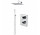 Sprchový set Vema Lys, podomietkový, Batéria termostatická, 2 výstupy vody, Horná sprcha štvorcová 20cm, chróm