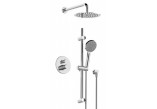 Sprchový set Graff Shoreland, podomietkový, Batéria termostatická, okrúhla Horná sprcha 250mm, sluchátko 3-funkčná, leštený chróm