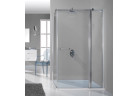 Štvorcový sprchovací kút obdĺžniková Sanplast Prestige III KNDJ2/PRIII-80x110-S smW0, univerzálna, 80x110cm, Krídlové dvere, leštené striebro profily
