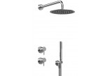 Sprchový set Graff Java, podomietkový, okrúhla Horná sprcha 250mm, sluchátko 1-funkčná, leštený chróm