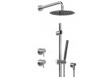 Sprchový set Graff M.E., podomietkový, okrúhla Horná sprcha 250mm, sluchátko 1-funkčná, leštený chróm