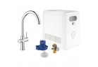 Súprava Grohe Blue Professional, jednostka chłodząca s batériou v tvare C, do vody gazowanej, obracana výtokové rameno, chróm 