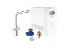 Súprava Grohe Blue Professional, jednostka chłodząca s batériou v tvare L, do vody gazowanej, obracana výtokové rameno, chróm 