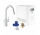 Súprava Grohe Blue Professional, jednostka chłodząca s batériou v tvare C, do vody gazowanej, výsuvné i obracana výtokové rameno, chróm 