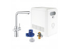 Súprava Grohe Blue Professional, jednostka chłodząca s batériou v tvare L, do vody gazowanej, výsuvné i obracana výtokové rameno, chróm 
