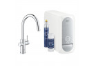 Súprava startowy Grohe Blue Home, jednostka chłodząca s batériou v tvare C, do vody gazowanej, výsuvné i obracana výtokové rameno, chróm 