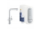 Súprava startowy Grohe Blue Home, jednostka chłodząca s batériou v tvare L, do vody gazowanej, výsuvné i obracana výtokové rameno, chróm 