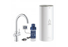 Súprava Grohe Red Duo s batériou kuchenną v tvare C a bojlerem vo veľkosti L, obracana výtokové rameno, chróm