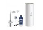 Súprava Grohe Red Duo s batériou kuchenną v tvare L a bojlerem vo veľkosti L, obracana výtokové rameno, chróm
