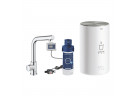 Súprava Grohe Red Mono s ventilom sztorcowym v tvare L a bojlerem vo veľkosti M, obracana výtokové rameno, chróm