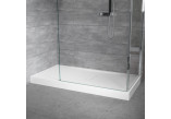 Sprchová vanička pravouhlý Novellini Custom, 180x80cm, montáž na podlahe, výška 3,5cm, akrylát, możliwość przycinania, biely matnéný