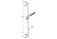 Sprchový set Kludi Fizz 3S, sluchátko 3-funkčná držák sprchovým, biely/chróm