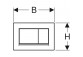 Tlačidlo uruchamiający Geberit Sigma 30, do spłukiwania dwudzielnego, čierna matnéný