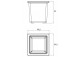 Pohár skleněný Emco, štvorcová, 97,5x97,5mm