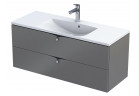 Skrinka podumývadlová Oristo Siena, 120cm, dve szuflady, ciepły šedý matnéný