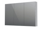Skrinka horná lustrzana Oristo Neo, 120cm, do akcesoriów, 3 dverí, profil chróm lesklá