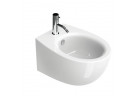 Závesný bidet Catalano Italy, 52x37cm, z prepadom, otvor na batériu, biely lesklá