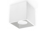 Plafon Sollux Ligthing Quad 1, 10cm, štvorcová, GU10 1x40W, biely