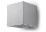 Nástenné svietidlo Sollux Ligthing Quad 1, 10cm, štvorcová, G9 1x40W, šedý