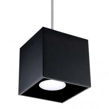 Nástenné svietidlo Sollux Ligthing Quad 1, 10cm, štvorcová, G9 1x40W, čierna