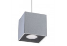 Lampa Závěsná Sollux Ligthing Quad 1, 10cm, štvorcová, GU10 1x40W, szara