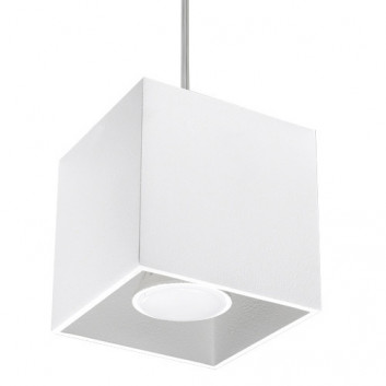 Lampa Závěsná Sollux Ligthing Quad 1, 10cm, štvorcová, GU10 1x40W, szara