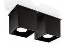 Plafon dvojitý Sollux Ligthing Quad 2, 26cm, GU10 2x40W, čierna