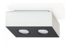 Plafon Sollux Ligthing Mono 2, 24x14cm, pravouhlý GU10 2x40W, biely
