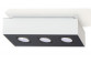 Plafon Sollux Ligthing Mono 2, 24x14cm, pravouhlý GU10 2x40W, biely/čierna