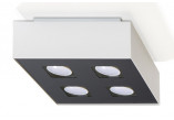 Plafon Sollux Ligthing Mono 3, 34x14cm, pravouhlý, GU10 3x40W, biely/čierna