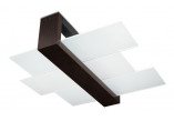 Plafon Sollux Ligthing Mono 4, 24x24cm, štvorcová, GU10 4x40W, čierna