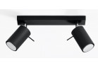 Plafon dvojitý Sollux Ligthing Ring 2, 30cm, GU10 2x40W, čierna