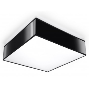 Lampa Závěsná Sollux Ligthing Horus 45, štvorcová, 45cm, E27 2x60W, čierna