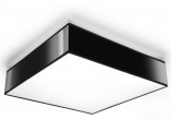 Plafon Sollux Ligthing Horus 35, štvorcová, 35cm, E27 2x60W, čierna