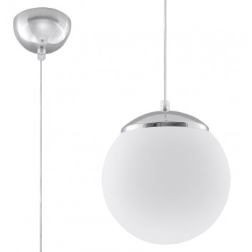 Lampa Závěsná Sollux Ligthing Ball, 30cm, E27 1x60W, biely