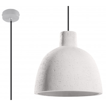 Lampa Závěsná Sollux Ligthing Empoli, 17cm, beton, E27 1x60W, šedý