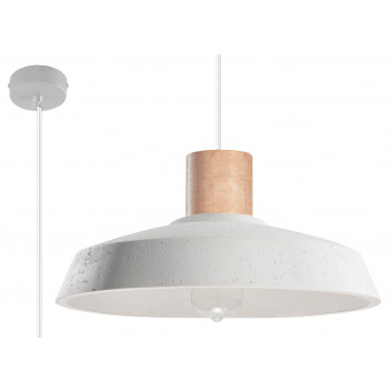 Lampa Závěsná Sollux Ligthing Damaso, 28cm, beton, E27 1x60W, šedý