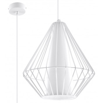 Lampa Závěsná Sollux Ligthing Celta, 25cm, E27 1x60W, biely