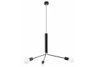 Żyrandol Sollux Ligthing Duomo 3D, 74cm, E27 3x60W, čierna