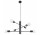 Żyrandol Sollux Ligthing Duomo 6, 60cm, E27 6x60W, čierna