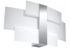 Nástenné svietidlo Sollux Ligthing Celia, 42cm, E27, 2x60W, chróm/biely