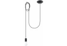 Lampa Závěsná Sollux Ligthing Edison 1, E27 1x60W, čierna