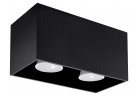 Plafon Sollux Ligthing Quad Maxi, 20cm, GU10 2x6W LED, čierna