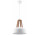 Lampa Závěsná Sollux Ligthing Casco, 30cm, E27 1x60W, biely/naturalne drevo
