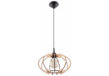 Lampa Závěsná Sollux Ligthing Arancia, 30cm, E27 1x60W, drevo naturalne