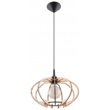 Lampa Závěsná Sollux Ligthing Arancia, 30cm, E27 1x60W, drevo naturalne