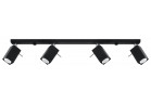 Plafon Sollux Ligthing Merida 4L, 8x80cm, 4xGU10 LED 6W, čierna