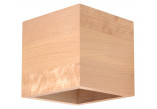 Nástenné svietidlo Sollux Ligthing Quad, 12cm, štvorcová, 1xG9 LED 4,5W, naturalne drevo